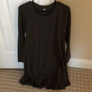 long sleeve army green dress